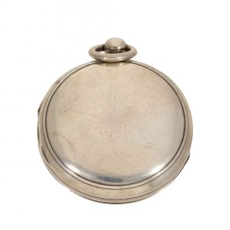 Swiss silver technically rare version of a verge watch Circa 1800