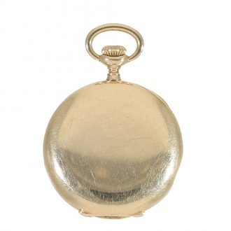 Swiss 14 carat gold small hunter case pocket watch Circa 1908