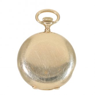 Swiss 14 carat gold small hunter case pocket watch Circa 1908