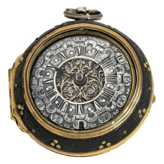 A rare metal Dutch verge with silver champlevé dial Circa 1730