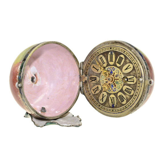 French enamel apple shape watch Circa 1800 French enamel apple shape watch Circa 1800