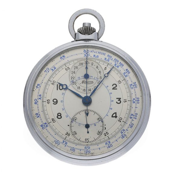 Swiss Art deco chronograph with two tone dial Circa 1935