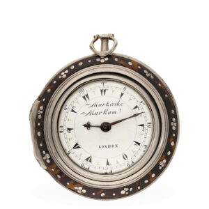 English silver tortoise shell watch with four cases Circa 1776