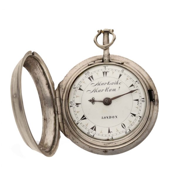 English silver tortoise shell watch with four cases Circa 1776 English silver tortoise shell watch with four cases Circa 1776