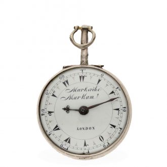 English silver tortoise shell watch with four cases Circa 1776