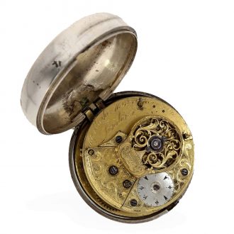 English silver tortoise shell watch with four cases Circa 1776