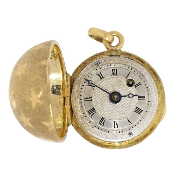 French 18 carat gold verge in shape of ball Circa 1810 French 18 carat gold verge in shape of ball Circa 1810