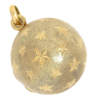 French 18 carat gold verge in shape of ball Circa 1810 French 18 carat gold verge in shape of ball Circa 1810