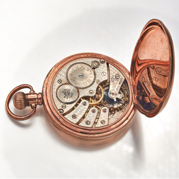 Swiss gold plated hunting cased lever watch Circa 1920 Swiss gold plated hunting cased lever watch Circa 1920