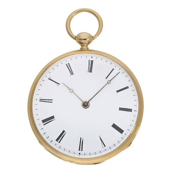 Swiss technically interesting Lépine pocket watch with a special calibre Circa 1830