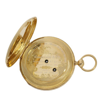 The dust cover is magnificently signed with an enamelled signature from Courvoisier & Cie.