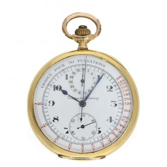 Swiss extremely fine 18 Carat gold doctor's chronograph Circa 1910
