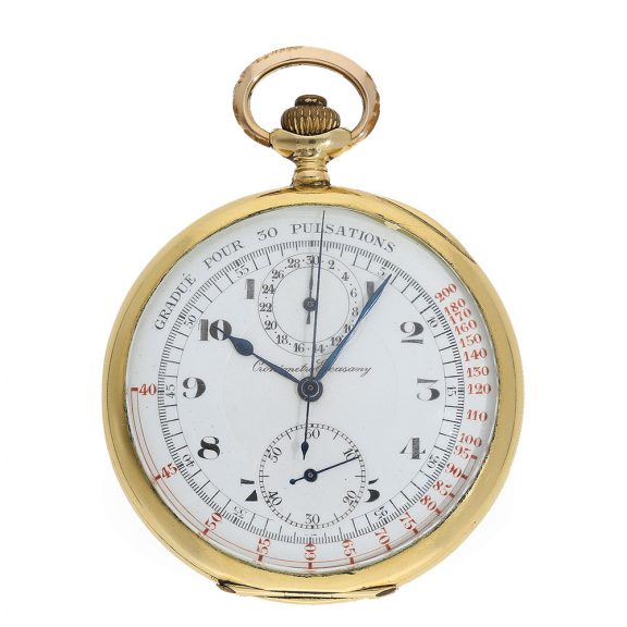 Swiss extremely fine 18 Carat gold doctor's chronograph Circa 1910