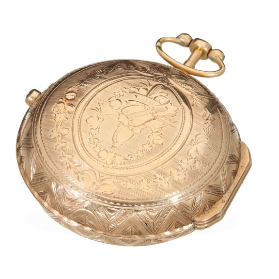 French fine 18 Carat gold verge watch Circa 1780 French fine 18 Carat gold verge watch Circa 1780