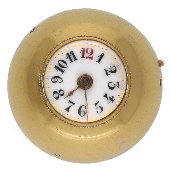 Swiss 18 carat gold rare quality Boule de Genève Circa 1860