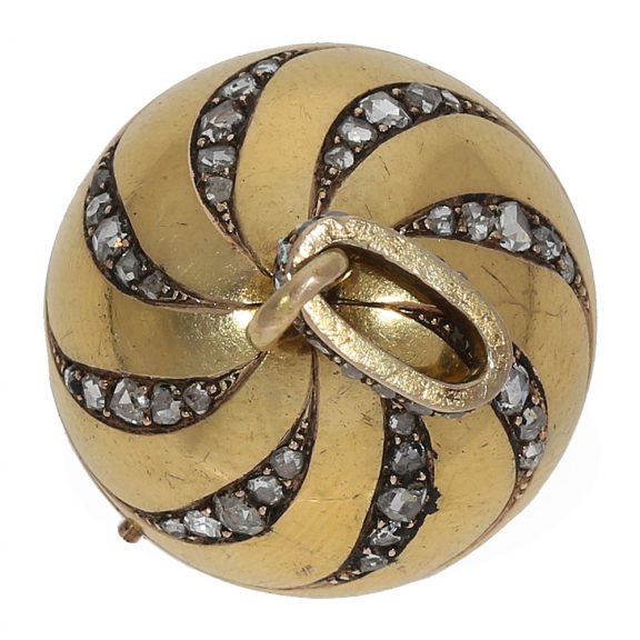 Swiss 18 carat gold rare quality Boule de Genève Circa 1860 Swiss 18 carat gold rare quality Boule de Genève Circa 1860