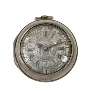 English early silver pair cased verge pocket watch Circa 1740