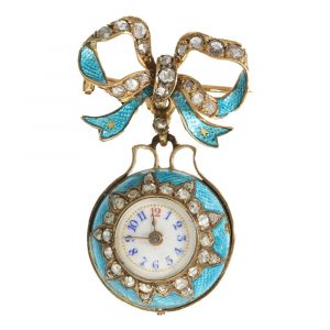 Swiss gold and enamel form watch ‘Boule de Geneve’ Circa 1900