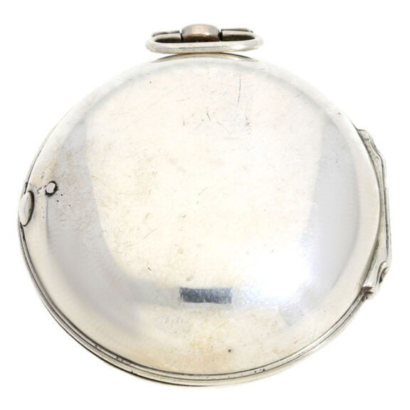 A Swedish silver verge with big cage and ruby endstone Circa 1760 A Swedish silver verge with big cage and ruby endstone Circa 1760