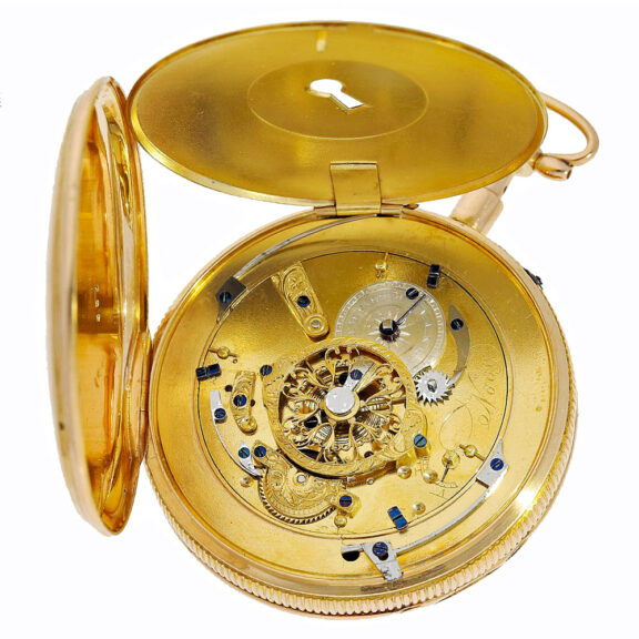 French quarter repeating verge watch with date Circa 1810 French quarter repeating verge watch with date Circa 1810