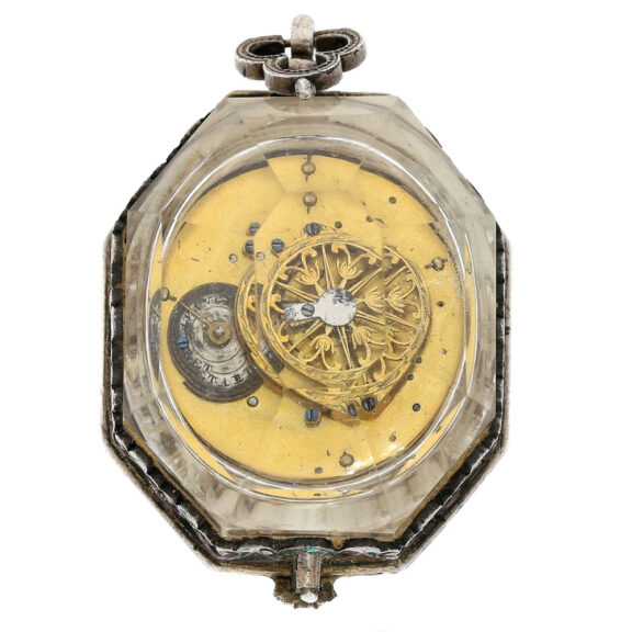 Austria octagonal rockcrystal pendant watch Circa 1820 Austria octagonal rockcrystal pendant watch Circa 1820