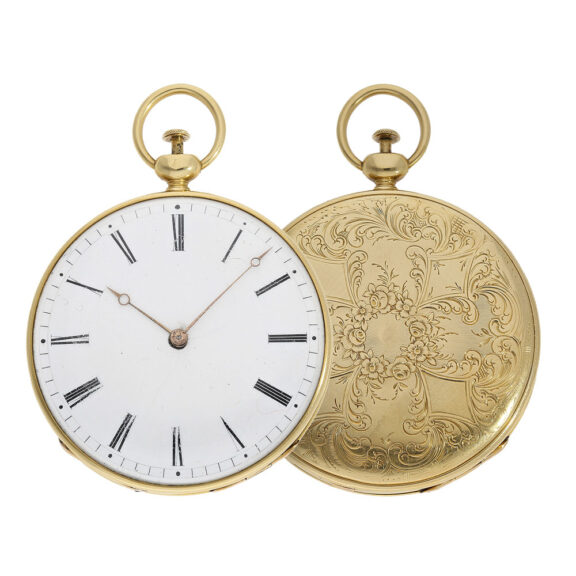 Magnificent 18 Carat gold pocket watch with cylinder escapement Circa 1810