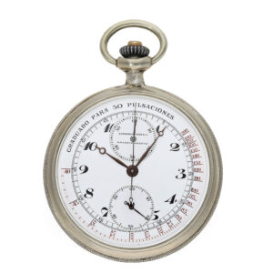 Swiss highly complicated movement with pulsometer chronograph Circa 1925