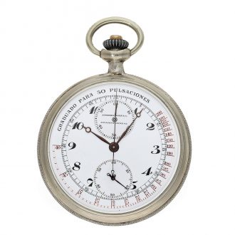 Swiss highly complicated movement with pulsometer chronograph Circa 1925