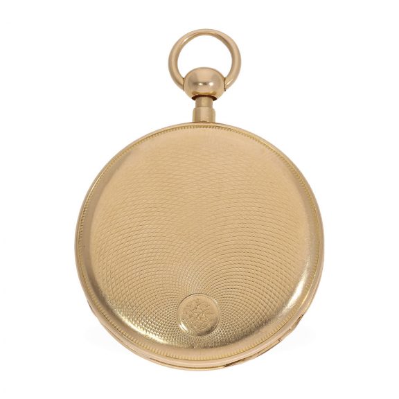 French 18 carat gold pocket watch with off center dial Circa 1820 French 18 carat gold pocket watch with off center dial Circa 1820