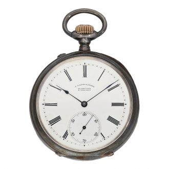German silver precision pocket watch with lever escapement Circa 1902
