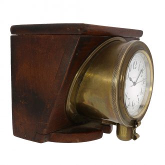 Swiss wood and brass deck chronometer with center seconds Circa 1910 Swiss wood and brass deck chronometer with center seconds Circa 1910