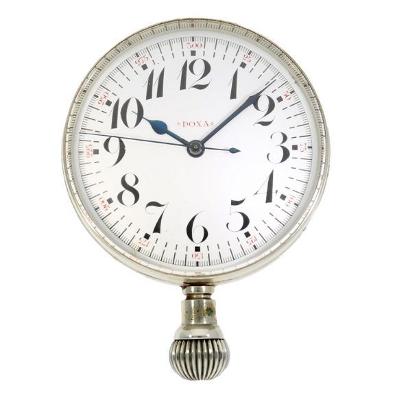 Swiss wood and brass deck chronometer with center seconds Circa 1910 Swiss wood and brass deck chronometer with center seconds Circa 1910