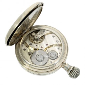 Swiss wood and brass deck chronometer with center seconds Circa 1910 Swiss wood and brass deck chronometer with center seconds Circa 1910