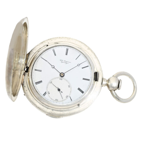 Silver Danish anker chronometer pocket watch Circa 1865