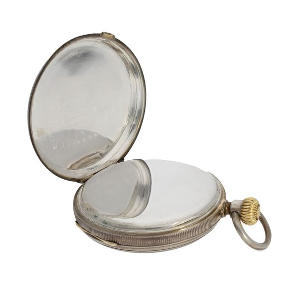 A Swiss silver à goutte pocket watch with very early crown winding Circa 1868 A Swiss silver à goutte pocket watch with very early crown winding Circa 1868