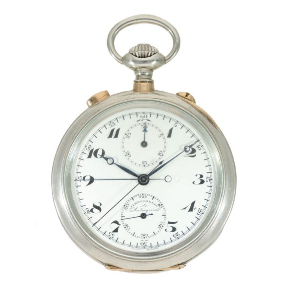 Swiss heavy silver precision split seconds chronograph Circa 1910
