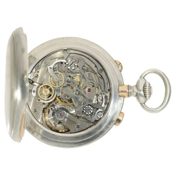 Swiss heavy silver precision split seconds chronograph Circa 1910 Swiss heavy silver precision split seconds chronograph Circa 1910
