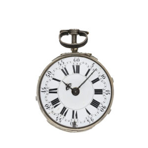 English silver verge watch with extremely rare movement Circa 1750