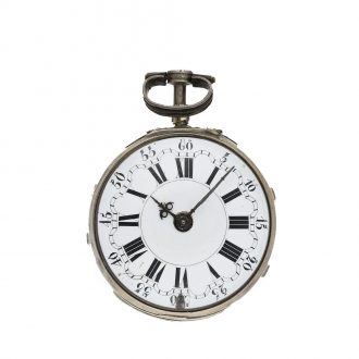 English silver verge watch with extremely rare movement Circa 1750
