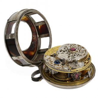 English silver verge watch with extremely rare movement Circa 1750