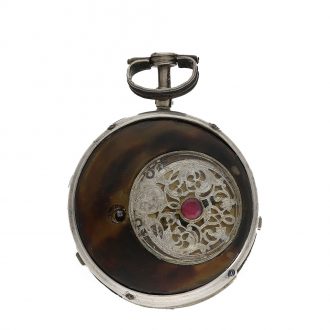 English silver verge watch with extremely rare movement Circa 1750