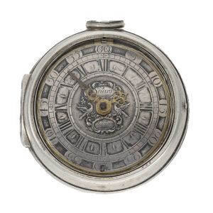 Early English silver pair case pocket watch Circa 1694