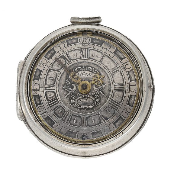 Early English silver pair case pocket watch Circa 1694