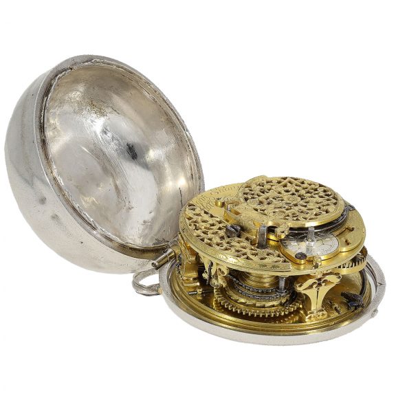 Early English silver pair case pocket watch Circa 1694 Early English silver pair case pocket watch Circa 1694