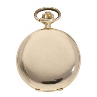 Swiss heavy 14 Carat pink gold full hunter cased watch Circa 1900