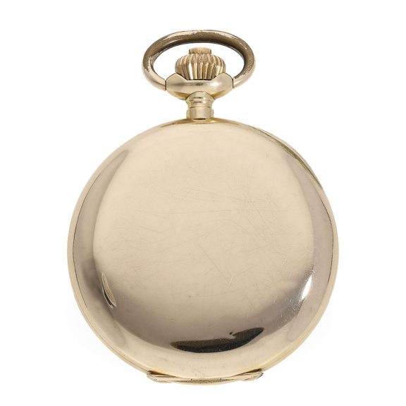 Swiss heavy 14 Carat pink gold full hunter cased watch Circa 1900 Swiss heavy 14 Carat pink gold full hunter cased watch Circa 1900