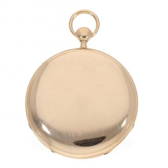 Very fine 18 carat gold large pocket watch with a decentralized dial Circa 1820