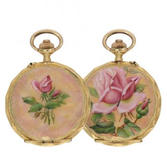 18 Carat gold and enamel watch for the Chinese market Circa 1900