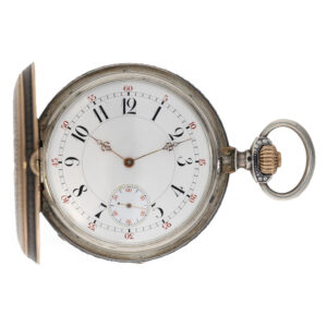Swiss gold and tula silver anker chronometer pocket watch Circa 1890