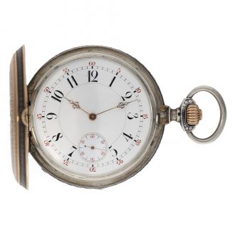 Swiss gold and tula silver anker chronometer pocket watch Circa 1890